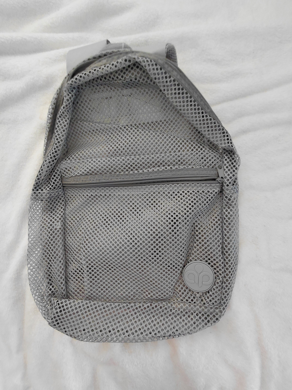 B-WAP Gray Mesh See Through Lg Backpack